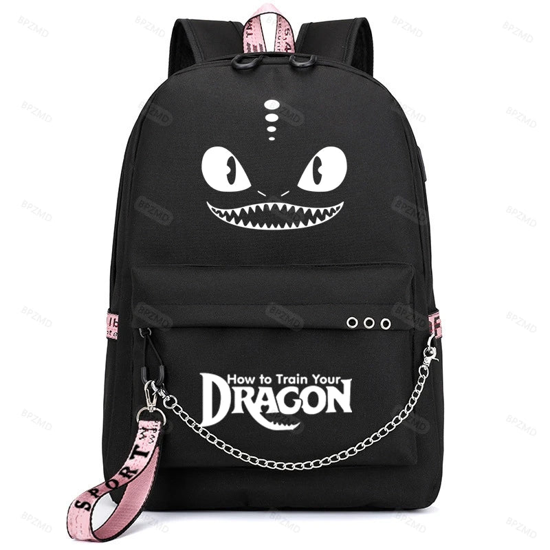 Anime USB Charging Backpacks Mochila Waterproof School Bags