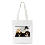 Jujutsu Kaisen Anime Women Canvas Tote Bag Harajuku Shopping Handbag