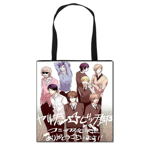 Anime Yarichin Club Tote Bag Student Bookbag Woman Large Capacity Shopping Bag