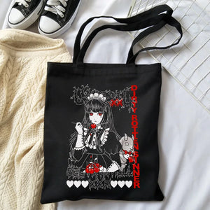 Anime Gothic Harajuku Canvas Bag Japanese Ulzzang Women Shoulder Bags
