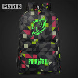 Anime Green Light Luminous Cartoon Fairy Tail School Bag