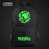 Anime Green Light Luminous Cartoon Fairy Tail School Bag
