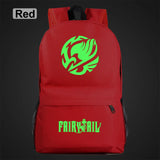Anime Green Light Luminous Cartoon Fairy Tail School Bag