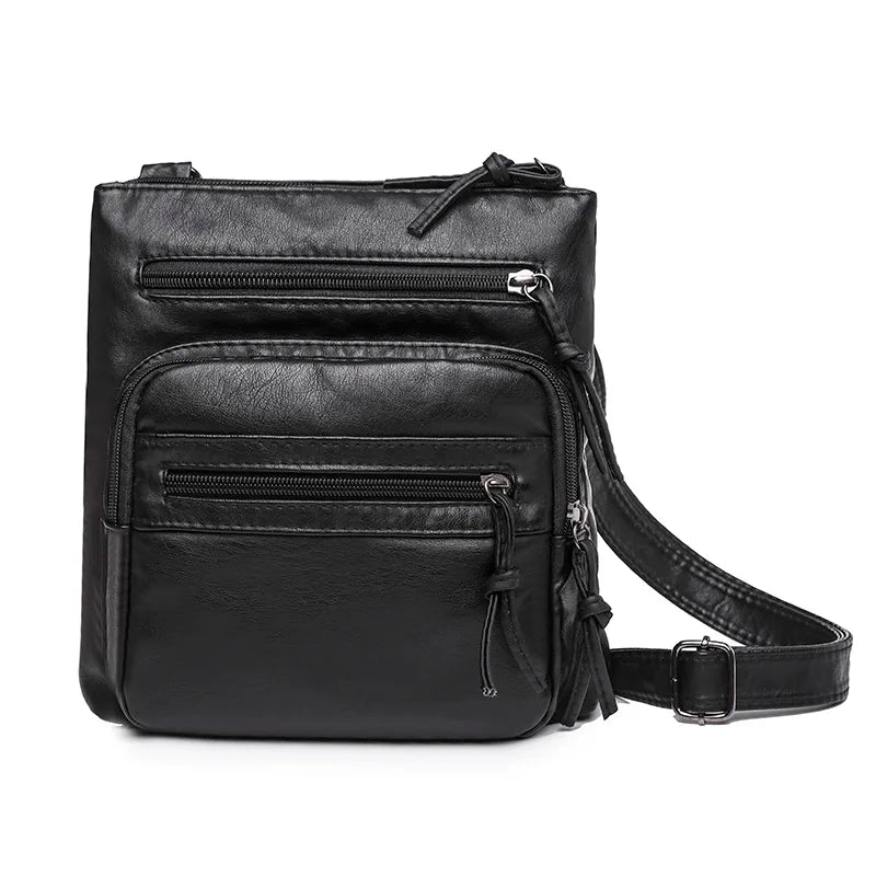 Brown Faux Leather Crossbody Bag for Women Small Purses