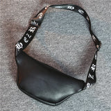 Unisex Waist Bag Pu Leather Fanny Packs Punk Style Rivet Chest Bag