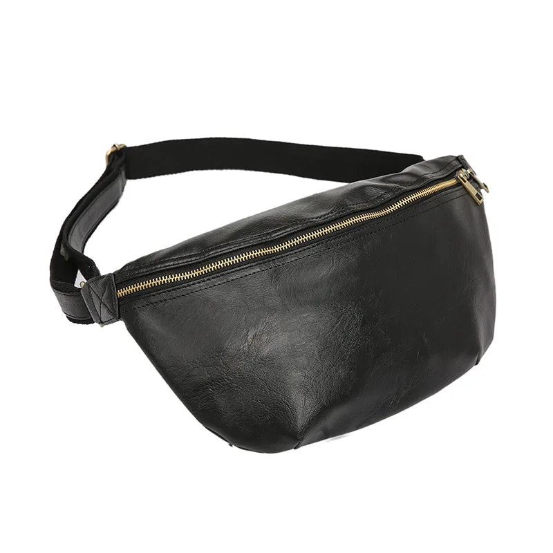 Men Waist Pack Large Capacity Fanny Pack Hip Bag Brown Bum Pack Travel