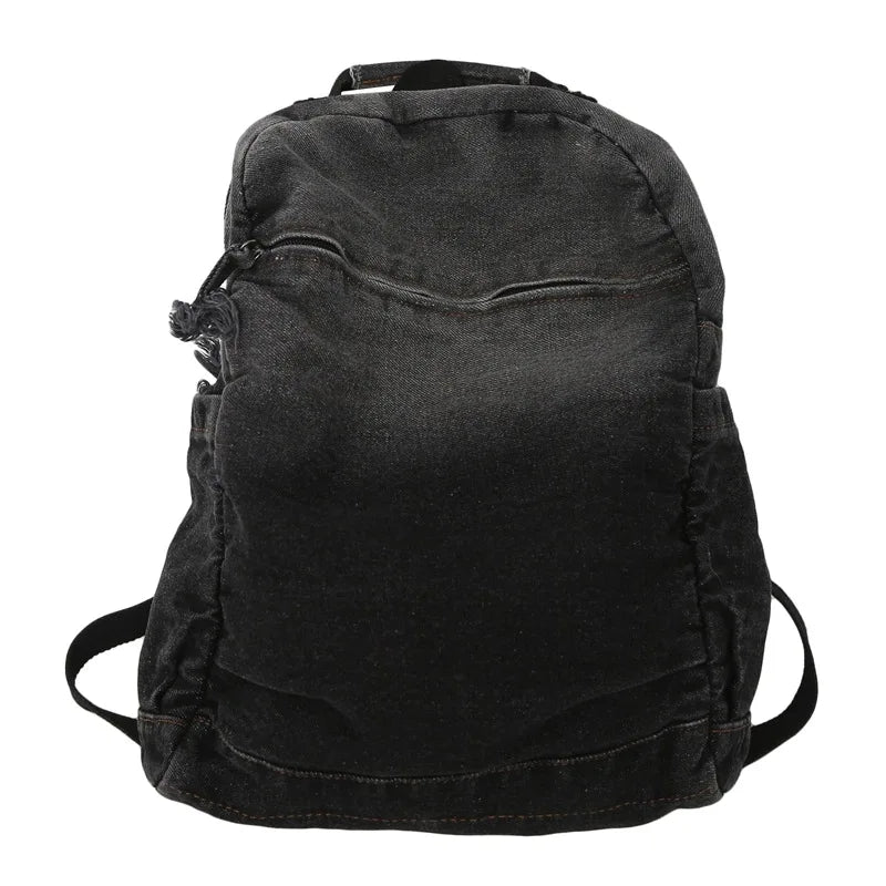 Denim Women Daypack Large Capacity Rucksack Vintage Backpacks