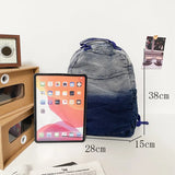 Denim Women Daypack Large Capacity Rucksack Vintage Backpacks