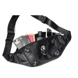 Unisex Punk Style Leather Skull Waist Pack