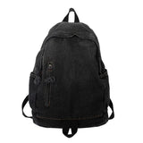 Vintage Women Backpack Denim Daypack Large Capacity Student School Book Bag