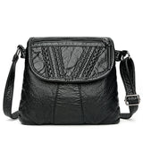 Women Shoulder Bag Pu Leather Crossbody Messenger Bag Soft Washed Leather