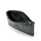 Men Skull Embossed Wrist Bag Punk Style Clutch Bag
