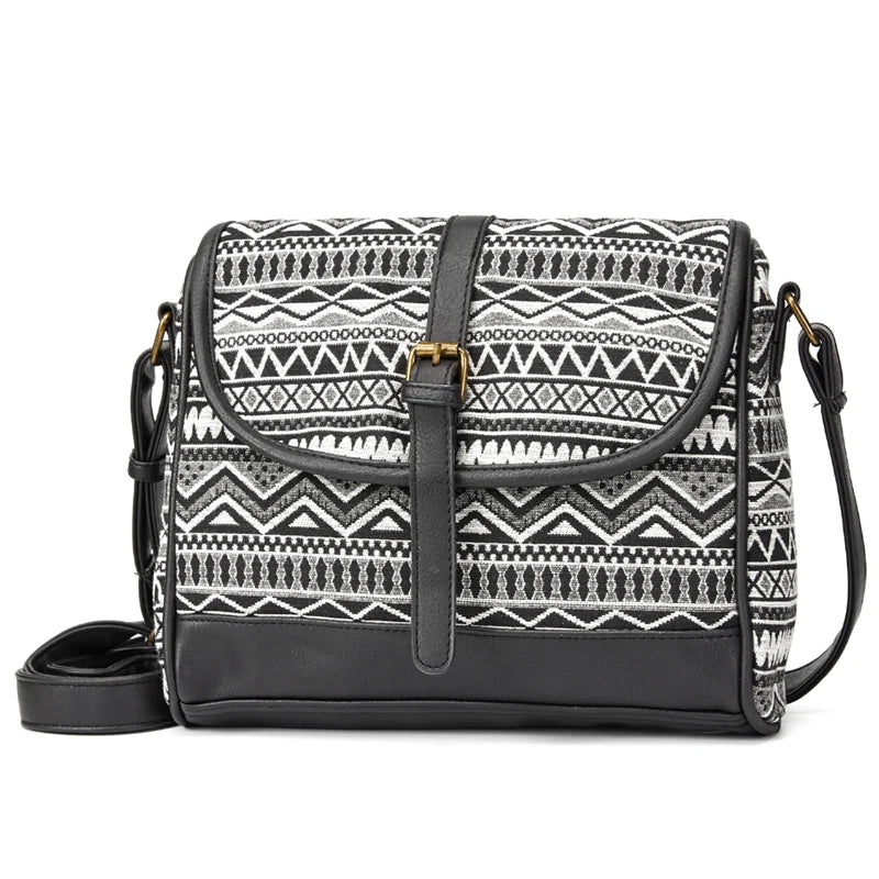 Bohemian Style Shoulder Bag Purse Crossbody Small Tote Bag