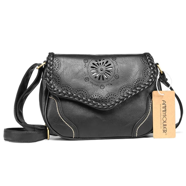 Vintage Crossbody Bag Hollow Out Shoulder Satchel