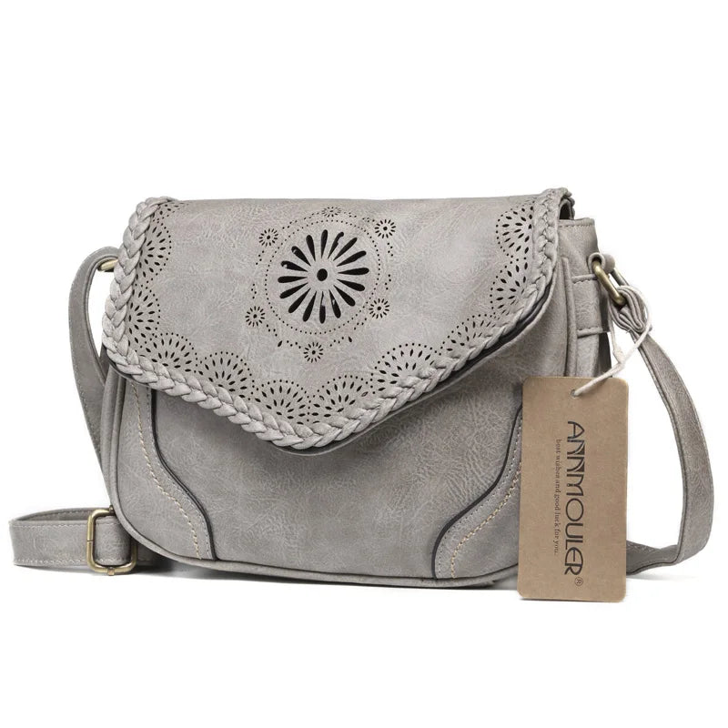 Vintage Crossbody Bag Hollow Out Shoulder Satchel