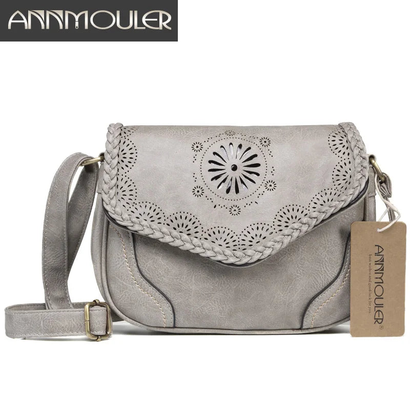 Vintage Crossbody Bag Hollow Out Shoulder Satchel