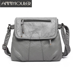 Women Soft PU Leather Clutch Vintage Shoulder Messenger Bag