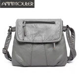 Women Soft PU Leather Clutch Vintage Shoulder Messenger Bag