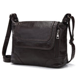 Women Shoulder Bag Crossbody Bag Soft Washed Leather Messenger Bag