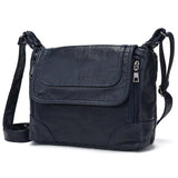 Women Shoulder Bag Crossbody Bag Soft Washed Leather Messenger Bag
