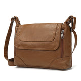 Women Shoulder Bag Crossbody Bag Soft Washed Leather Messenger Bag
