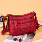 Soft Leather Shoulder Bag Women's Crossbody Purse Lady Bolsas