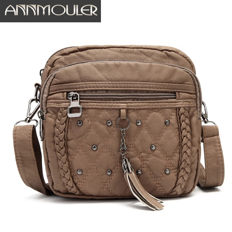 Small Women Bag Pu Leather Waist Bag Tassel Shoulder Crossbody Bag