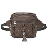 Small Women Bag Pu Leather Waist Bag Tassel Shoulder Crossbody Bag