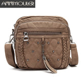 Small Women Bag Pu Leather Waist Bag Tassel Shoulder Crossbody Bag