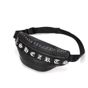 Unisex Punk Style Waist Bag Faux Leather Shoulder Chest Bum Bag