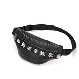 Unisex Punk Style Waist Bag Faux Leather Shoulder Chest Bum Bag