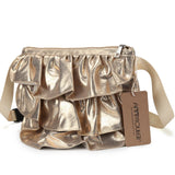 Pu Leather Waist Bag Ruffle Fanny Pack Adjustable Phone Belt Bag