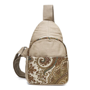 Bohemian Style Chest Bag Shoulder Bag Patchwork Crossbody Purse