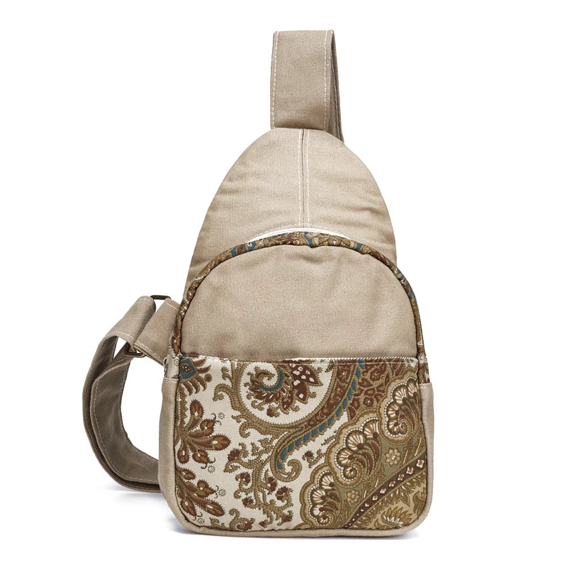Bohemian Style Chest Bag Shoulder Bag Patchwork Crossbody Purse