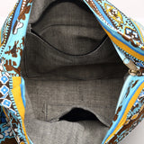 Bohemian Style Double Zipper Shoulder Bag