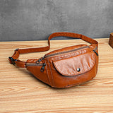 Large Capacity Waist Bag Women Fanny Pack Pu Leather Chest Bag for Girls