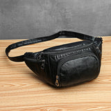 Large Capacity Waist Bag Women Fanny Pack Pu Leather Chest Bag for Girls