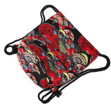 Bohemian Style Canvas Rucksack Vintage Drawstring Backpack