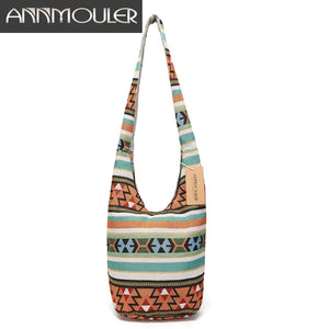 Bohemian Style Crossbody Bag Geometric Messenger Bag