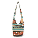 Bohemian Style Crossbody Bag Geometric Messenger Bag