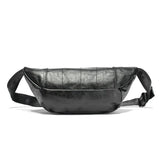 Unisex Waist Bag Fanny Pack Brown Rivet Chest Bag