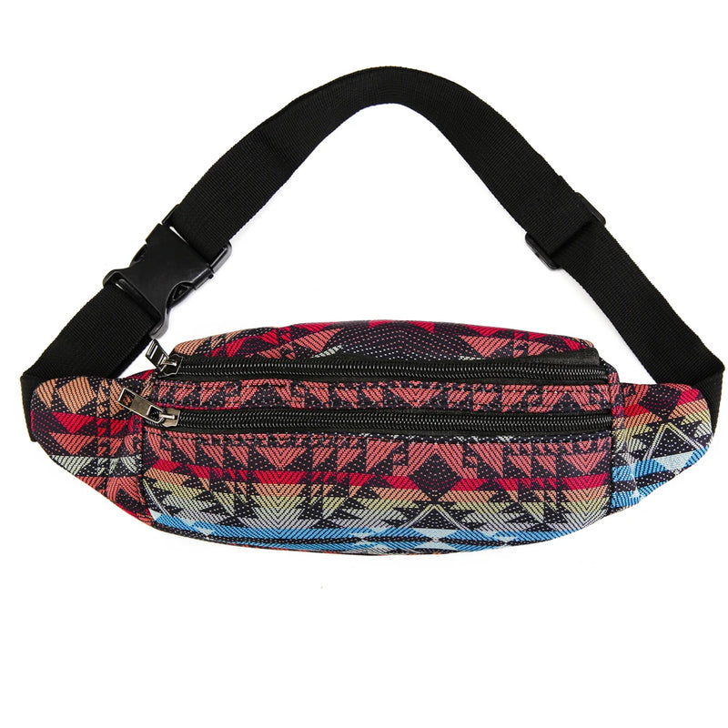 Bohemian Fabric Print Waist Pack Fanny Bag