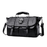 Annmouler Punk Style Women Handbags Skull Tote Bag Large Capacity Shoulder Bag