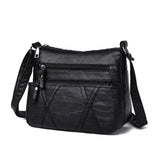 Small Women Bag Pu Leather Shoulder Bag Multipockets Crossbody Bag