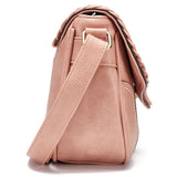 Vintage PU Leather Crossbody Shoulder Bag Hollow Out Satchel Totes