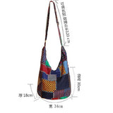 Vintage Women Shoulder Bag Crossbody Bohemian Style Cotton Messenger