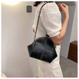Vintage Crossbody Bag Purse Kiss Lock Tote Handbag with Chain