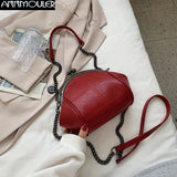 Vintage Crossbody Bag Purse Kiss Lock Tote Handbag with Chain