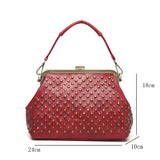 Vintage Women Shoulder Bags Crossbody Bag Large Capacity Shell Bag Rivet Tote