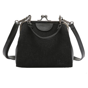 Vintage Corduroy Small Bag Shoulder Clutch Messenger Tote Bag